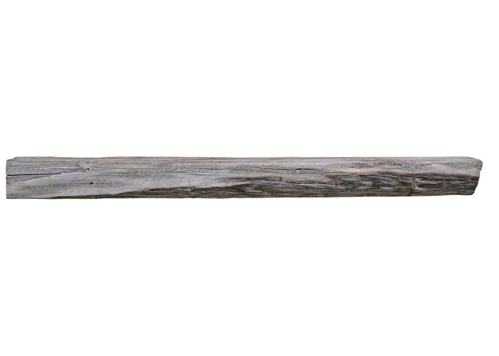 Lexington Hearth Cabin Pine 60" Non-Combustible Weathered Gray Mantel Shelf Kit