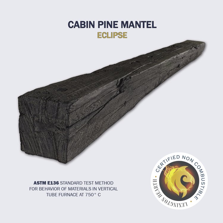 Lexington Hearth Cabin Pine 72" Non-Combustible Eclipse Mantel Shelf Kit