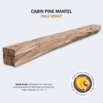 Lexington Hearth Cabin Pine 72" Non-Combustible Pale Honey Mantel Shelf Kit