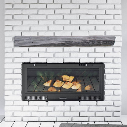 Lexington Hearth Cabin Pine 72" Non-Combustible Weathered Gray Mantel Shelf Kit
