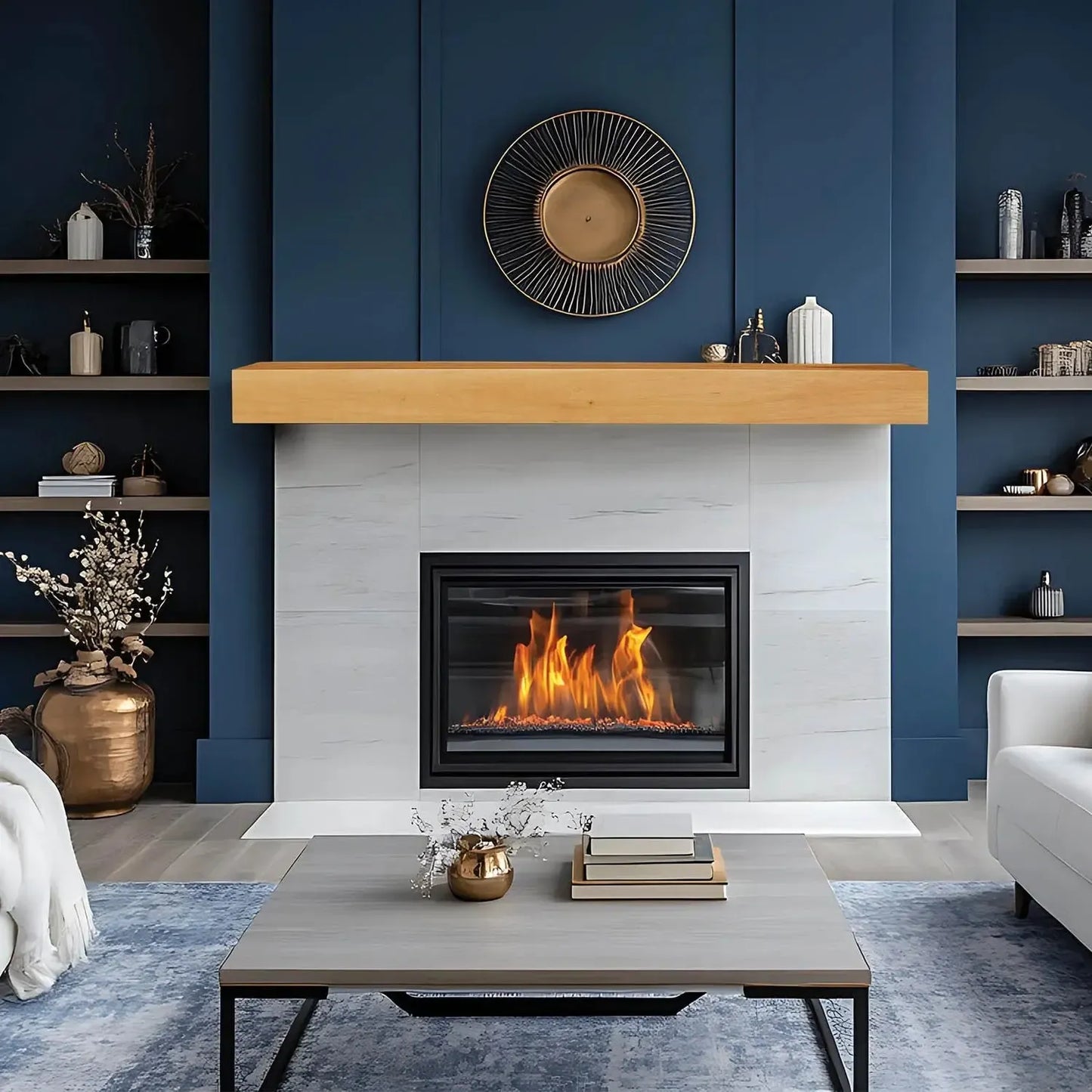 Lexington Hearth Classic 60" Honey Oak Non-Combustible Beam Mantel
