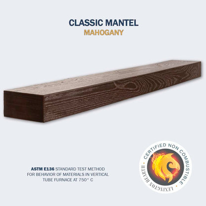 Lexington Hearth Classic 60" Mahogany Non-Combustible Beam Mantel