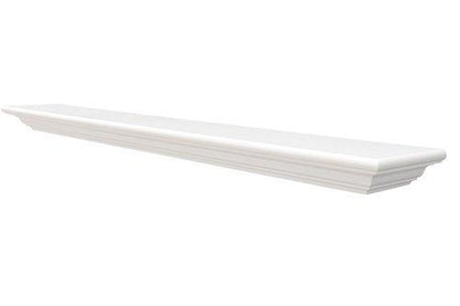 Lexington Hearth Cumberland 48" Luna White Wood Mantel Shelf Kit