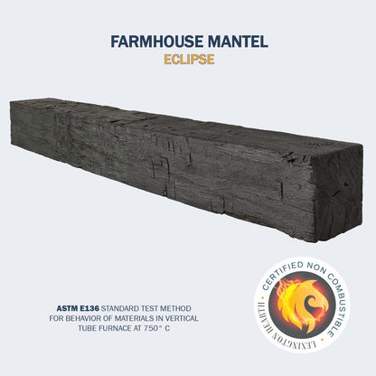 Lexington Hearth Farmhouse 72" Non-Combustible Eclipse Mantel Shelf Kit