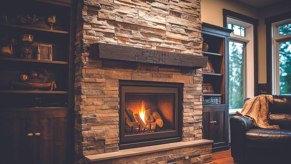 Lexington Hearth Farmhouse 84" Non-Combustible Roasted Chestnut Mantel Shelf Kit