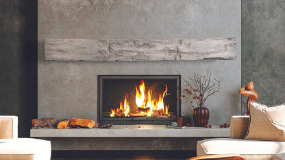 Lexington Hearth Farmhouse 84" Non-Combustible Weathered Gray Mantel Shelf Kit