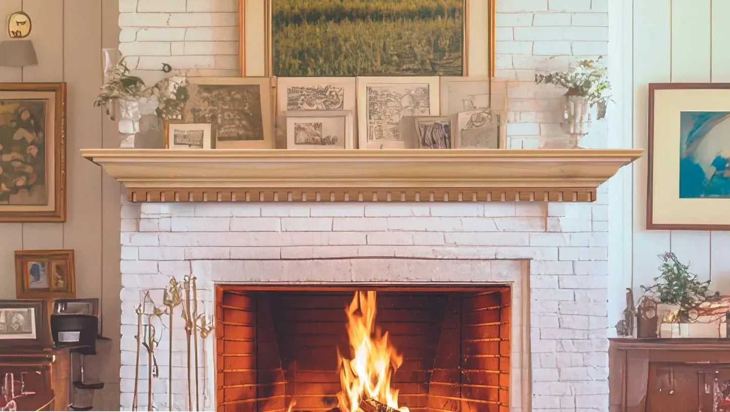 Lexington Hearth Federal 48" Unfinished Wood Mantel Shelf Kit