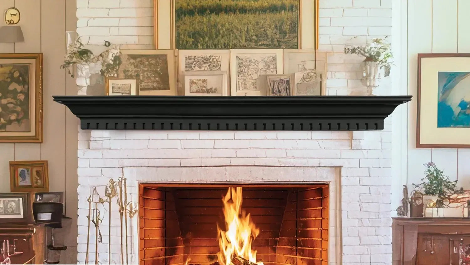 Lexington Hearth Federal 72" Raven Non-Combustible Mantel