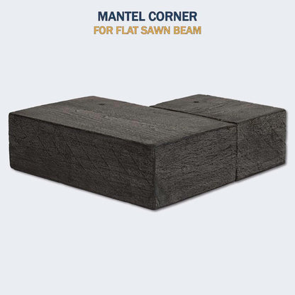 Lexington Hearth Flat Sawn 12" Eclipse Corner Mantel