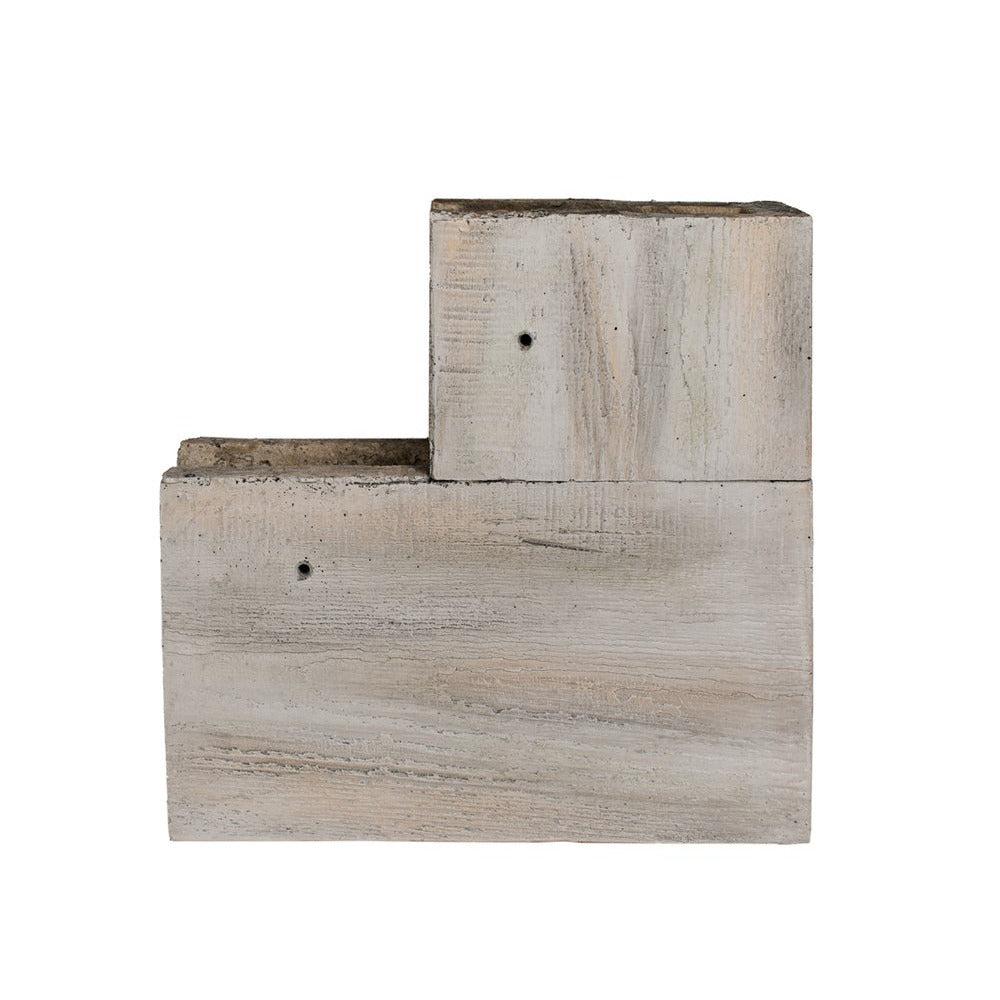 Lexington Hearth Flat Sawn 12" Weathered Gray Corner Mantel