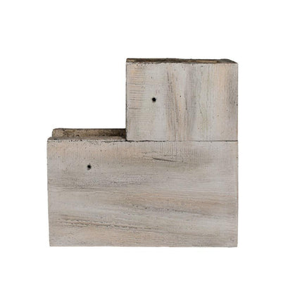 Lexington Hearth Flat Sawn 12" Weathered Gray Corner Mantel
