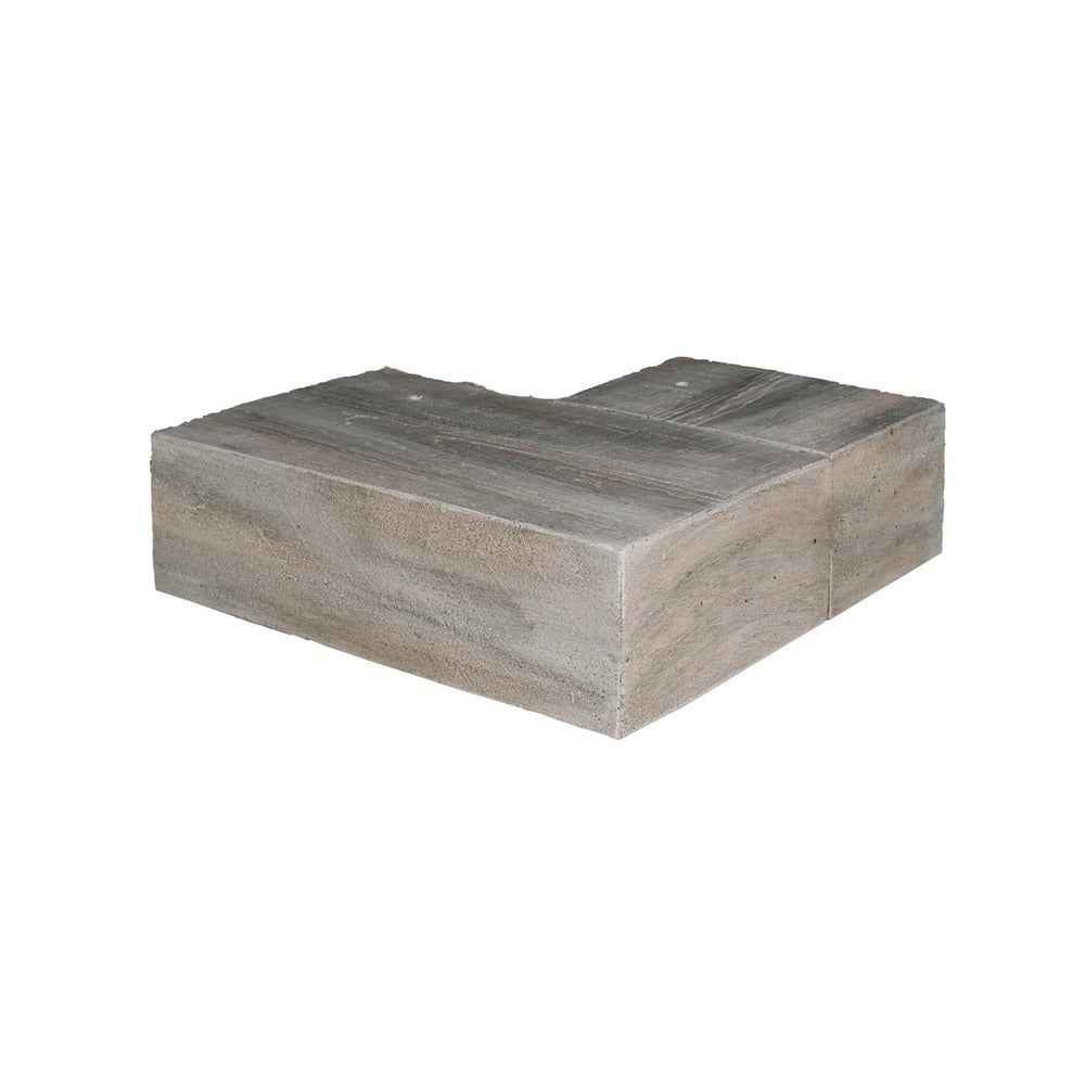 Lexington Hearth Flat Sawn 12" Weathered Gray Corner Mantel