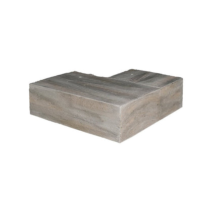 Lexington Hearth Flat Sawn 12" Weathered Gray Corner Mantel