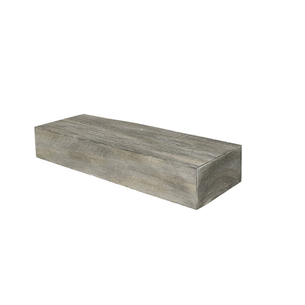 Lexington Hearth Flat Sawn Beam 24" Weathered Gray Extension