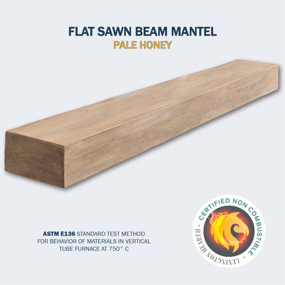 Lexington Hearth Flat Sawn Beam 48" Non-Combustible Pale Honey Mantel Shelf Kit