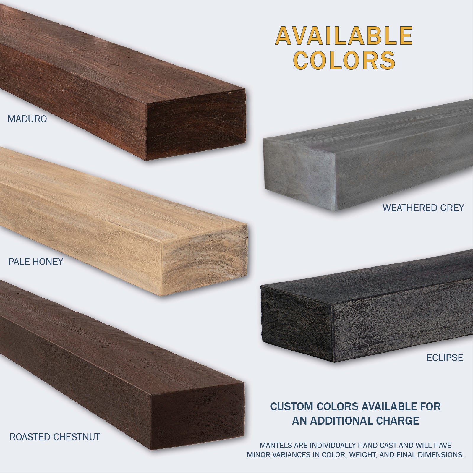 Lexington Hearth Flat Sawn Beam 60" Non-Combustible Roasted Chestnut Mantel Shelf Kit