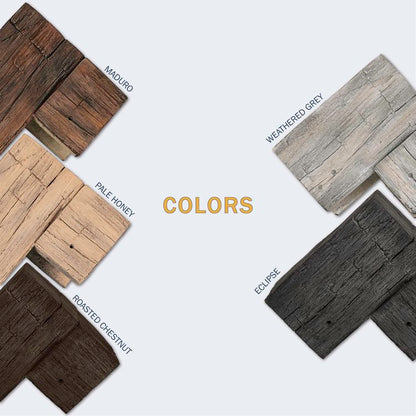 Lexington Hearth Grist Mill 12" Weathered Gray Corner Mantel