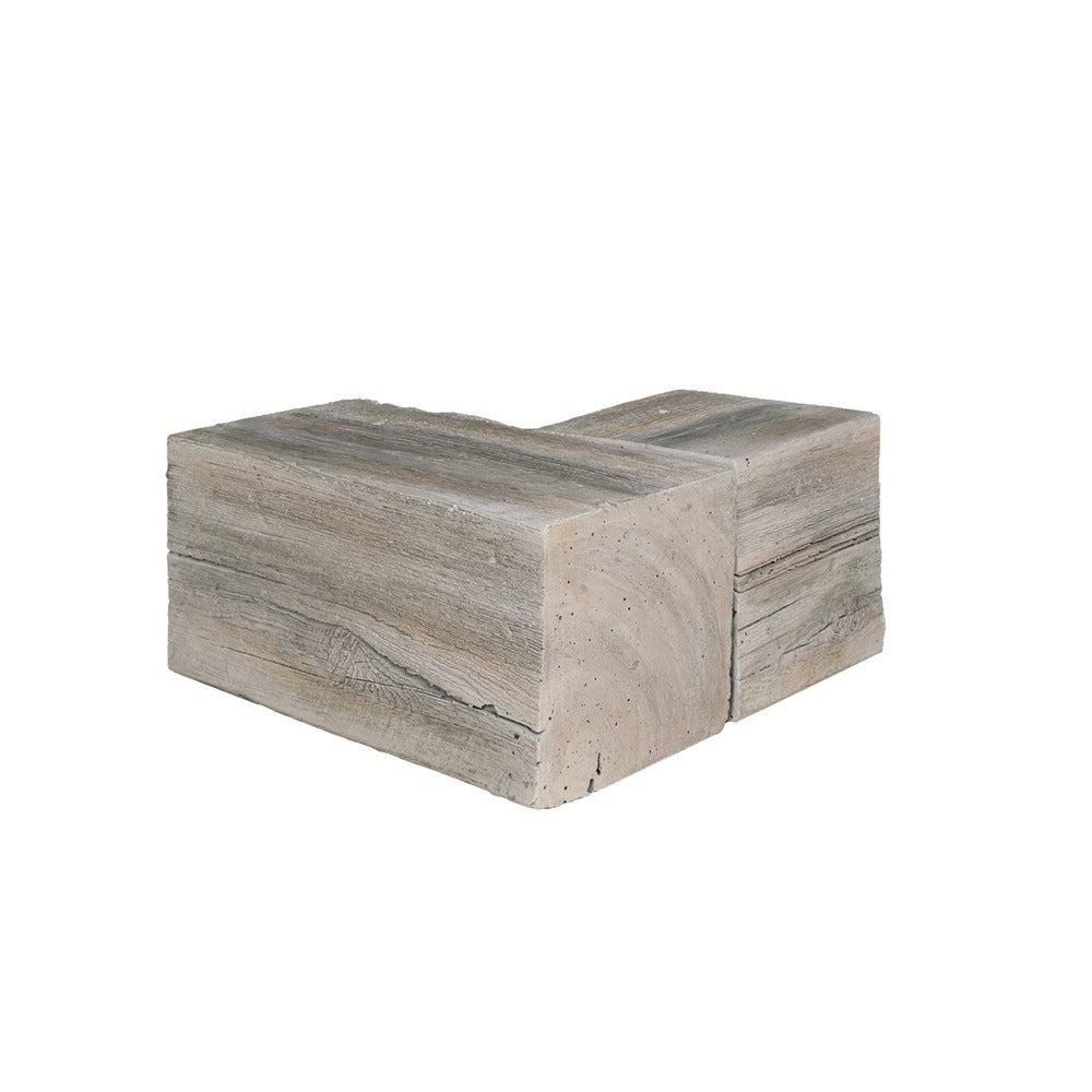 Lexington Hearth Grist Mill 12" Weathered Gray Corner Mantel