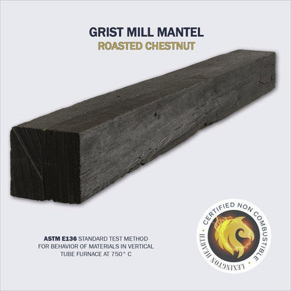 Lexington Hearth Grist Mill 60" Non-Combustible Roasted Chestnut Mantel Shelf Kit