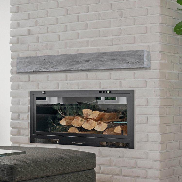 Lexington Hearth Grist Mill 60" Non-Combustible Weathered Gray Mantel Shelf Kit
