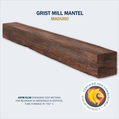 Lexington Hearth Grist Mill 72" Non-Combustible Maduro Mantel Shelf Kit