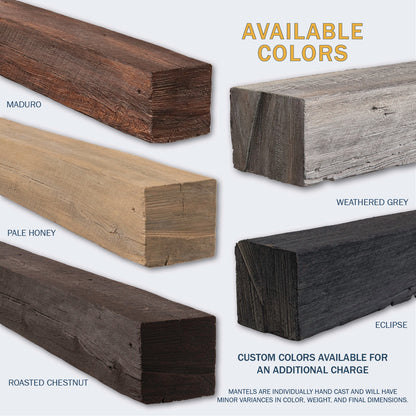 Lexington Hearth Grist Mill 72" Non-Combustible Maduro Mantel Shelf Kit