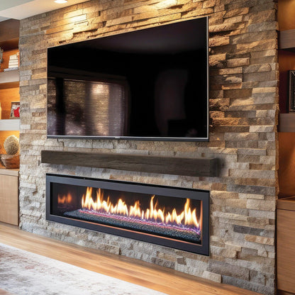 Lexington Hearth Grist Mill 72" Non-Combustible Roasted Chestnut Mantel Shelf Kit