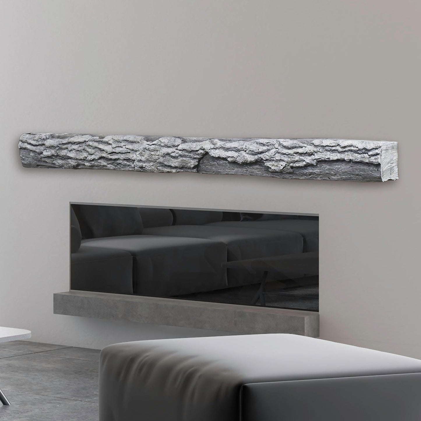 Lexington Hearth Half-Round Sleeper 60" Non-Combustible Weathered Gray Mantel Shelf Kit