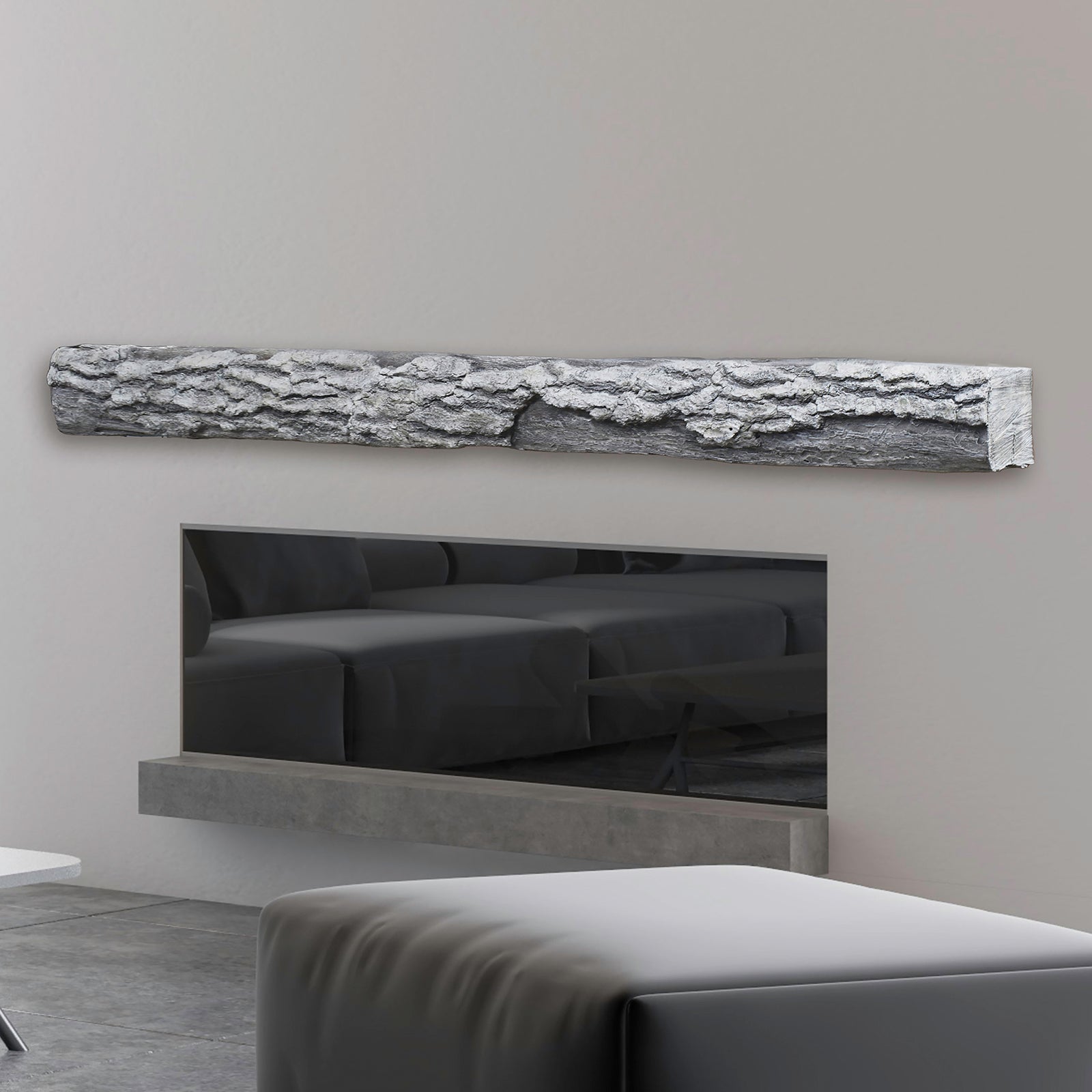 Lexington Hearth Half-Round Sleeper 60" Non-Combustible Weathered Gray Mantel Shelf Kit