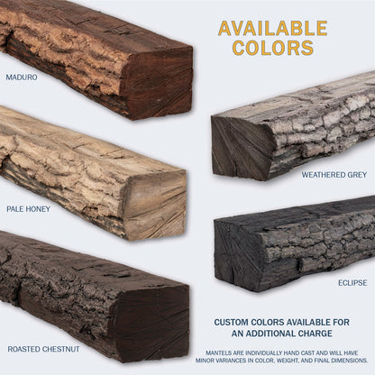 Lexington Hearth Half-Round Sleeper 72" Non-Combustible Pale Honey Mantel Shelf Kit