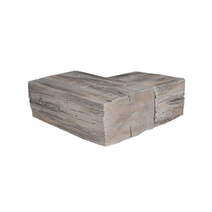 Lexington Hearth Hayloft Beam 12" Weathered Gray Corner Mantel