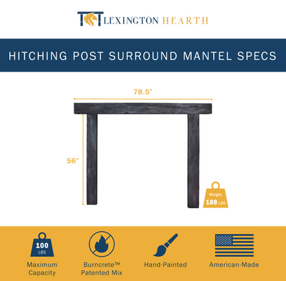 Lexington Hearth Hitching Post 3 Pieces Non-Combustible Maduro Mantel Surround Kit