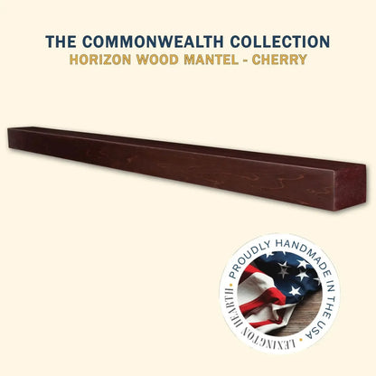 Lexington Hearth Horizon 60" L x 4" D Cherry Wood Mantel Shelf Kit