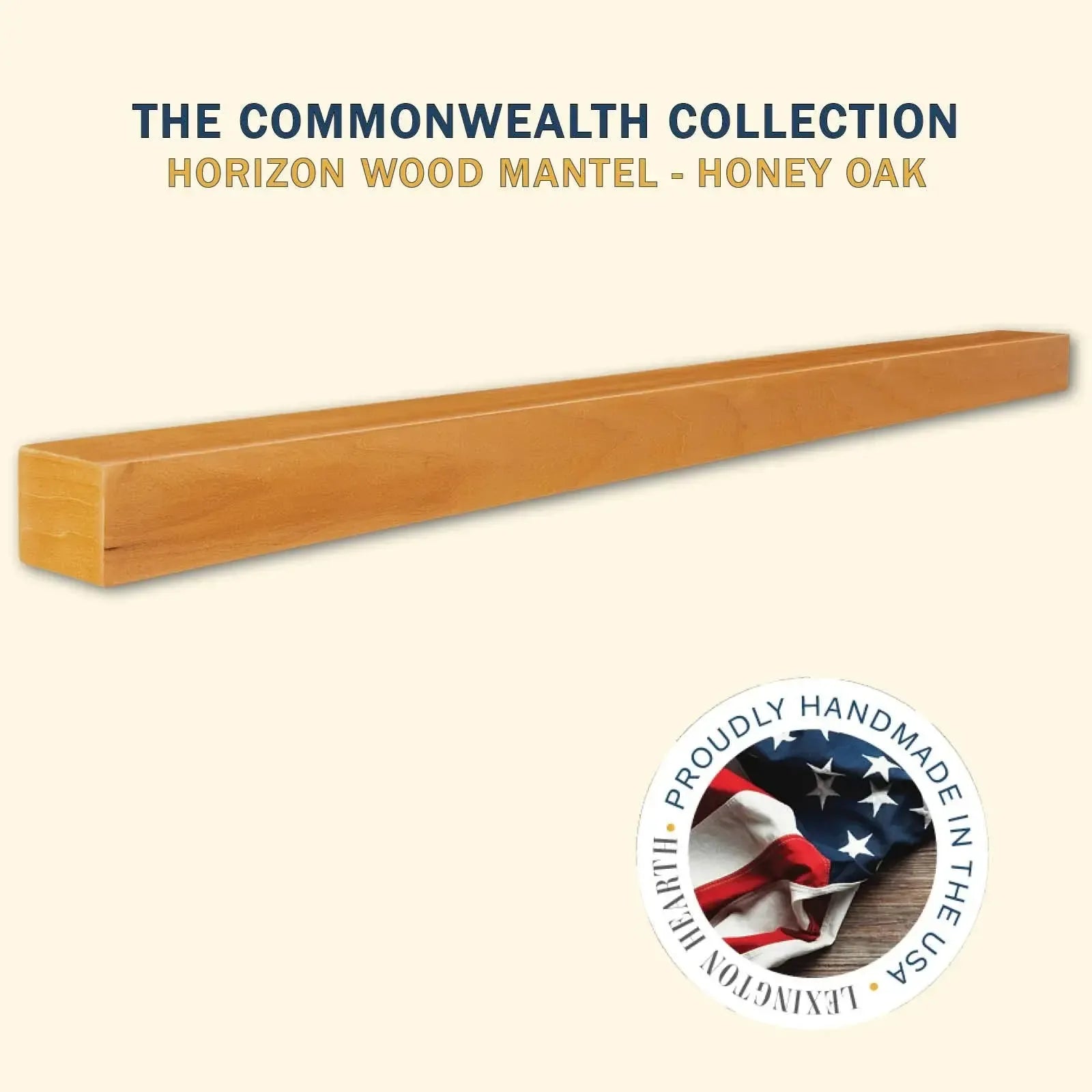 Lexington Hearth Horizon 60" L x 4" D Honey Oak Wood Mantel Shelf Kit