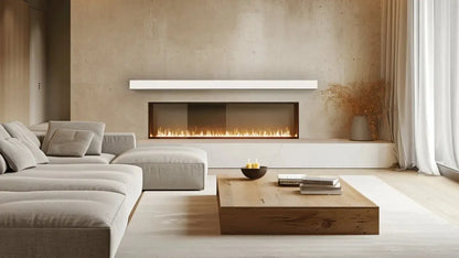 Lexington Hearth Horizon 60" L x 4" D Luna White Wood Mantel Shelf Kit