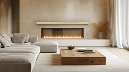 Lexington Hearth Horizon 84" L x 6" D Unfinished Wood Mantel Shelf Kit