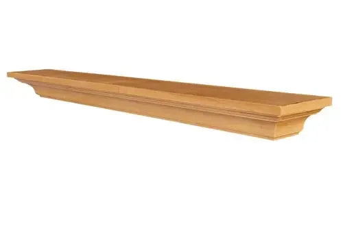 Lexington Hearth Kenton 48" Honey Oak Wood Mantel Shelf Kit