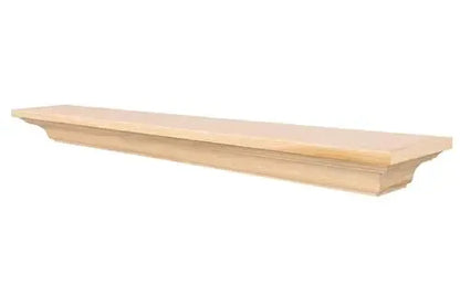Lexington Hearth Kenton 48" Unfinished Wood Mantel Shelf Kit