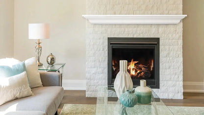 Lexington Hearth Kenton 72" Luna White Wood Mantel Shelf Kit