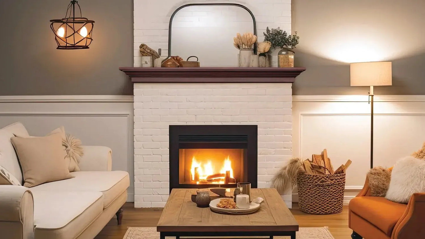 Lexington Hearth Madison 48" Cherry Wood Mantel Shelf Kit