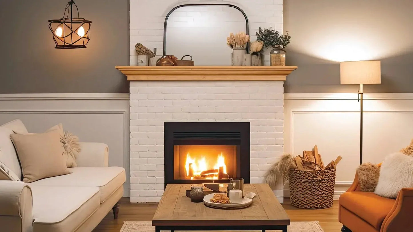 Lexington Hearth Madison 48" Honey Oak Wood Mantel Shelf Kit