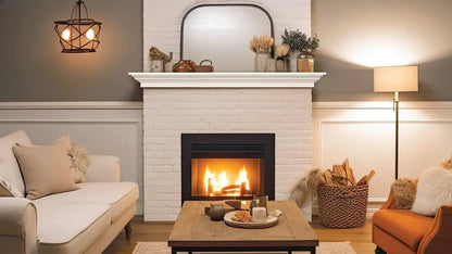 Lexington Hearth Madison 72" Luna White Wood Mantel Shelf Kit