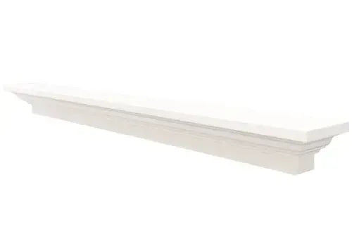 Lexington Hearth Madison 72" Luna White Wood Mantel Shelf Kit