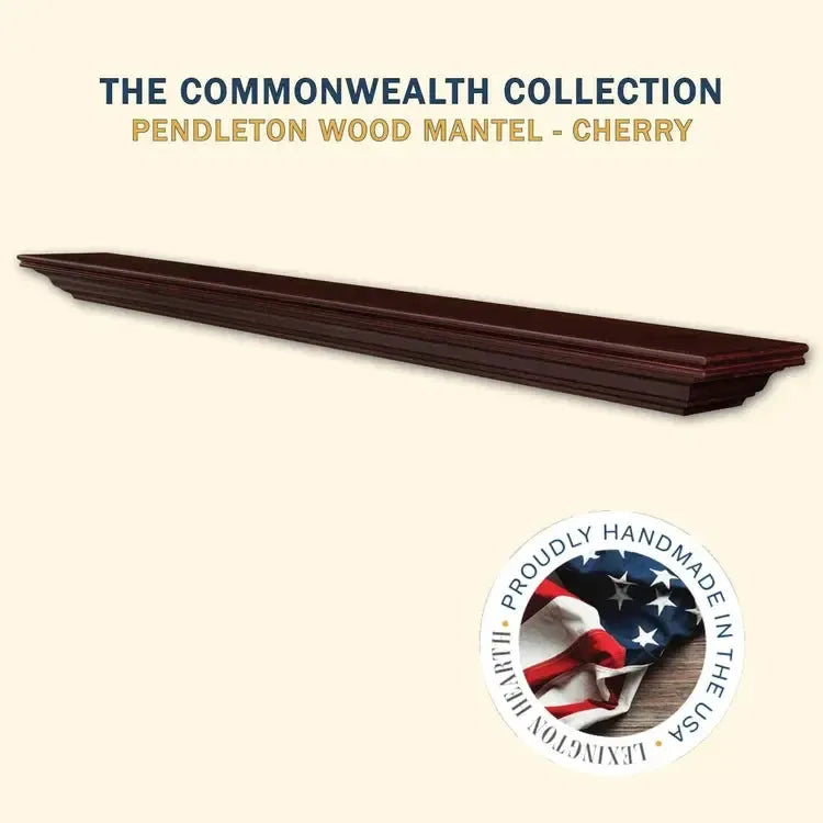 Lexington Hearth Pendleton 48" Cherry Wood Mantel Shelf Kit