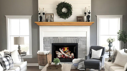 Lexington Hearth Pendleton 48" Honey Oak Wood Mantel Shelf Kit