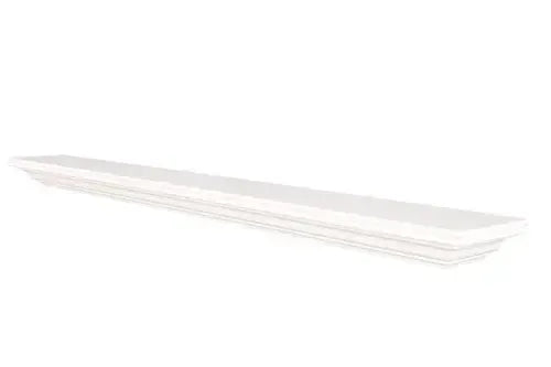 Lexington Hearth Pendleton 48" Luna White Wood Mantel Shelf Kit