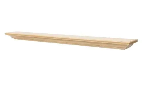 Lexington Hearth Pendleton 48" Unfinished Wood Mantel Shelf Kit