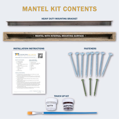 Lexington Hearth Rickhouse 60" Non-Combustible Eclipse Mantel Shelf Kit