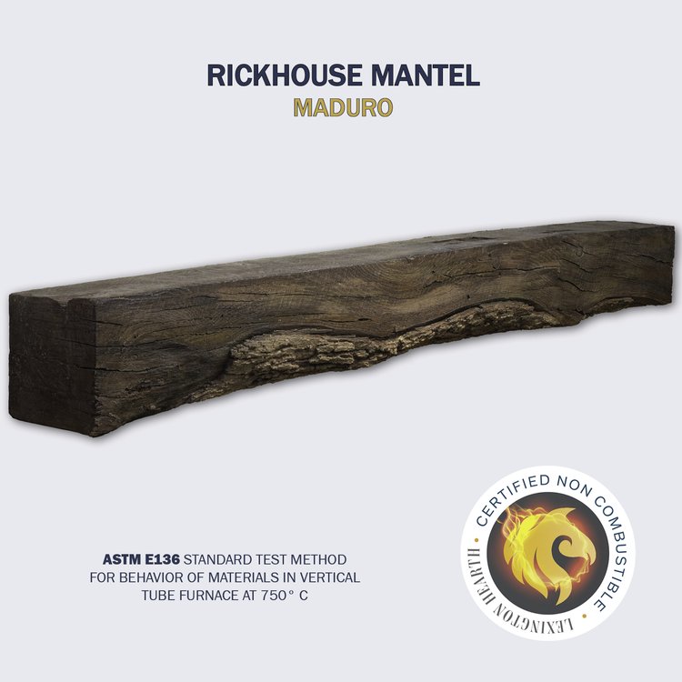 Lexington Hearth Rickhouse 60" Non-Combustible Maduro Mantel Shelf Kit