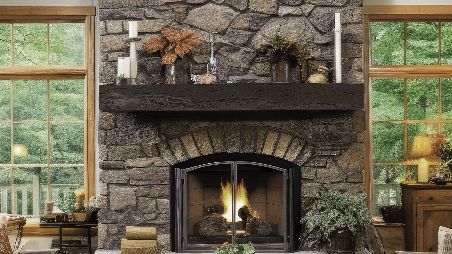 Lexington Hearth Rickhouse 60" Non-Combustible Roasted Chestnut Mantel Shelf Kit